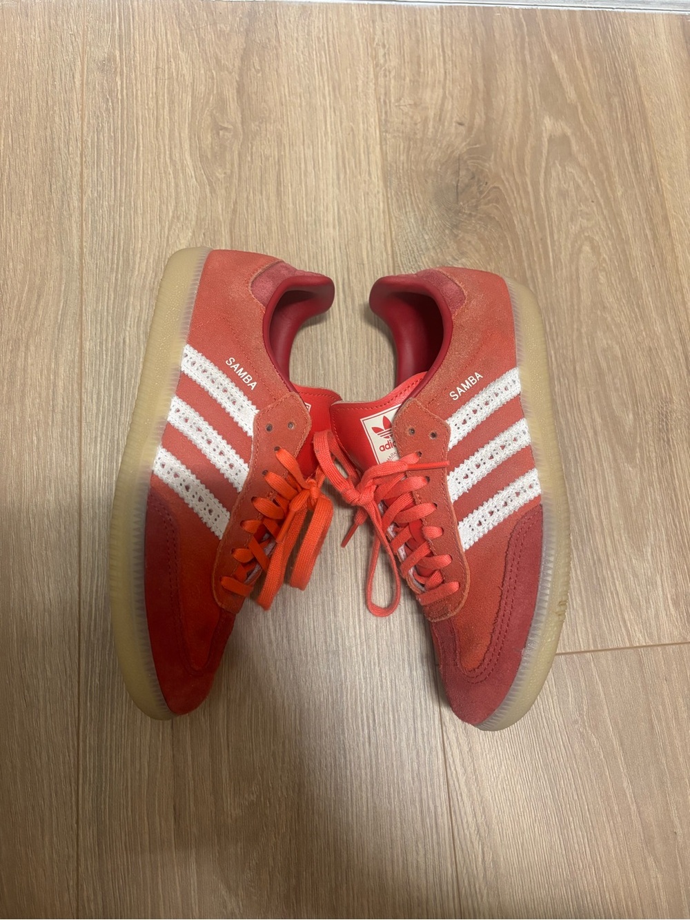 adidas Red Retro Samba Sneakers - Picture 3 of 5